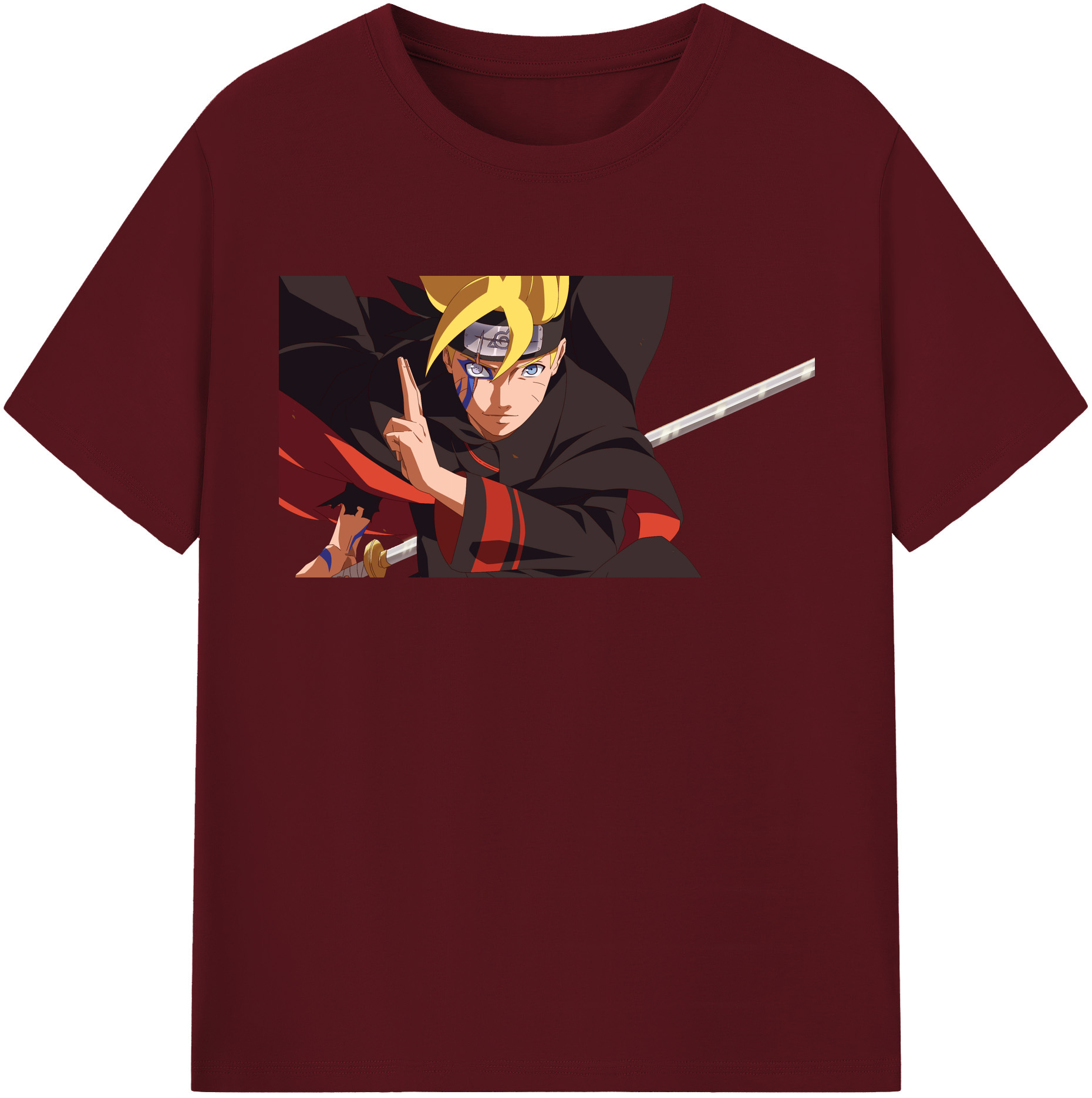 （画像用） NARUTO -ナルト- うずまき ボルト Uzumaki Boruto 綿100％半袖Tシャツ（フロントプリント）